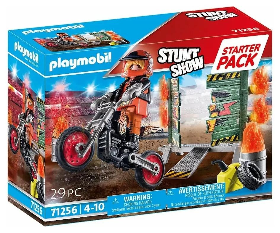 Zdjęcia - Klocki Playmobil Stuntshow 71256 Starter Pack Pokaz kaskaderski ze ścianą ognia D 