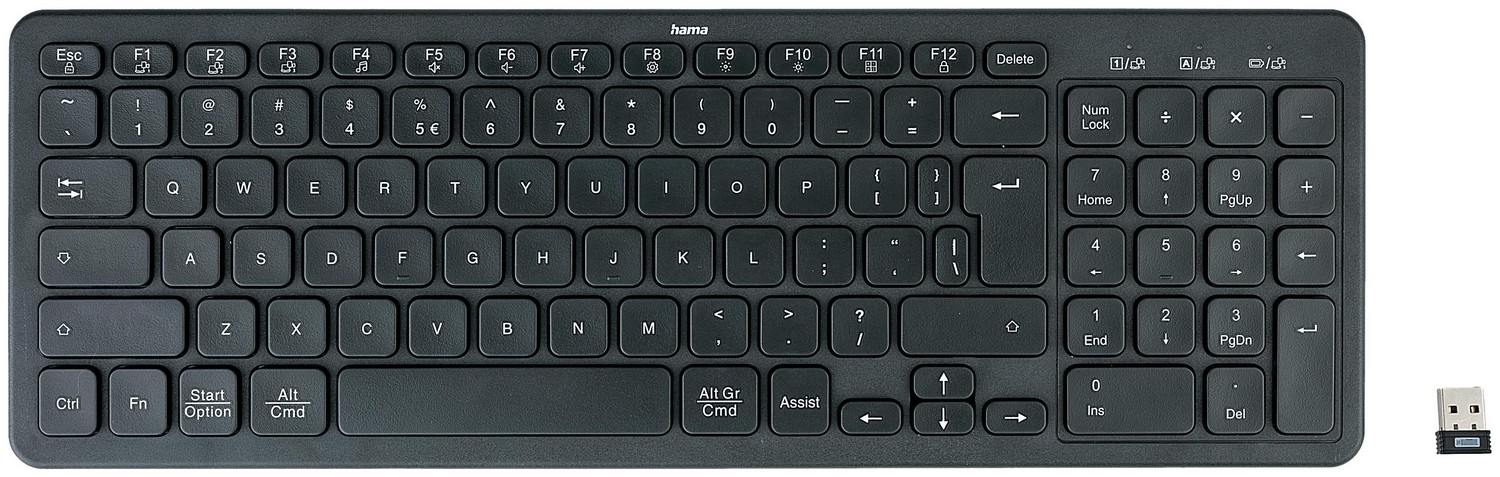 Klawiatura Hama multi-device WK-300 czarna