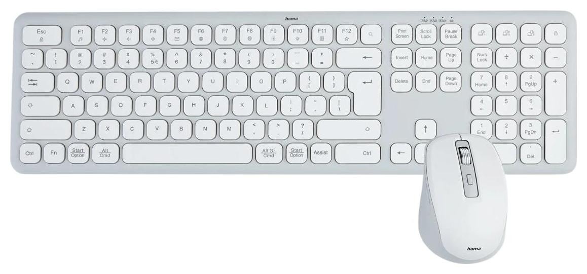 Klawiatura Hama zestaw multi-device WKM-550 biały