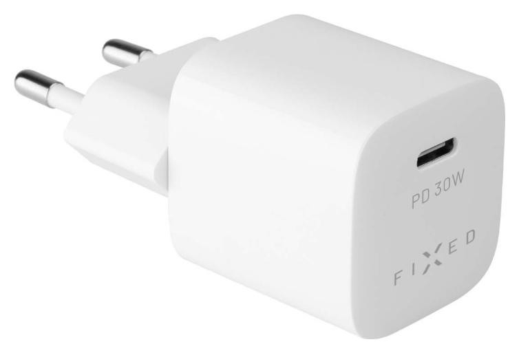 Фото - Зарядний пристрій FIXED Mini USB-C 30W + kabel USB-C/Lightning, biały GS-ZAS-FXED-0036 