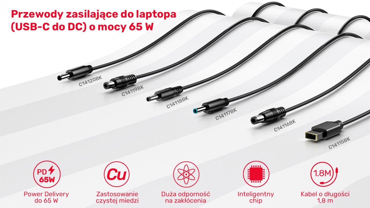 Фото - Кабель Unitek Kabel zasilający do Lenovo 65W USB-C - DC4,0mm KA-AV-UNI-0026 