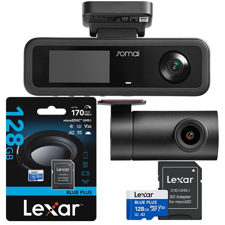 70mai T400 3 kanałowa + Karta Lexar 128GB