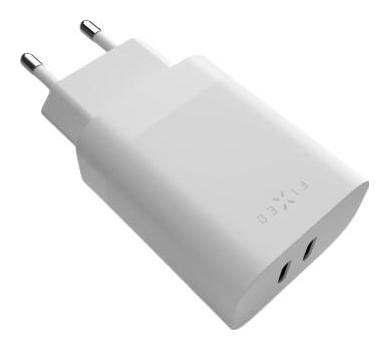 Фото - Зарядний пристрій FIXED 2x USB-C 35W, biała GS-ZAS-FXED-0039 