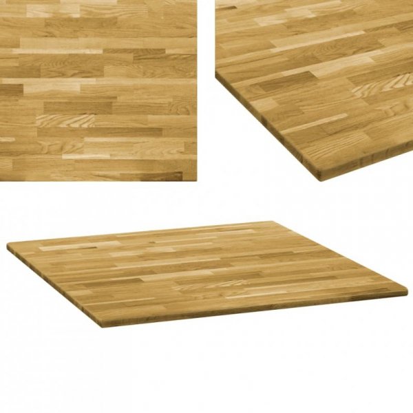 Kwadratowy blat do stolika z drewna dębowego, 23 mm, 80 x 80 cm na raty
