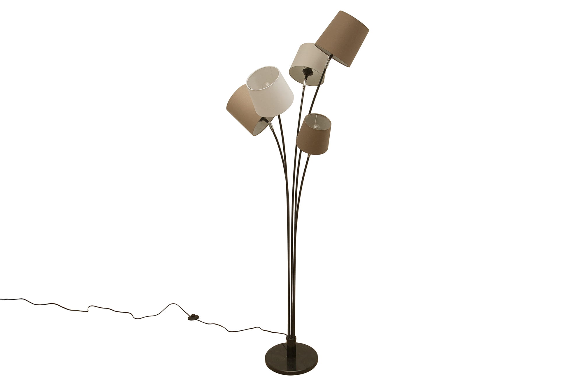 Lampa podłogowa Floor biało-brązowo-beżowa - tytuł obrazka Lampa podłogowa Floor biało-brązowo-beżowa