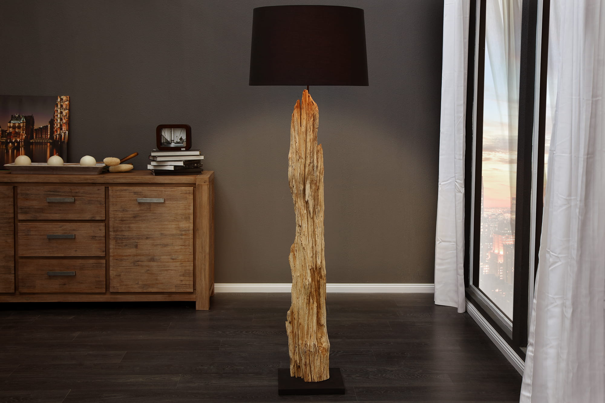 Lampa podłogowa Spanja czarna - tytuł obrazka Lampa podłogowa Spanja czarna