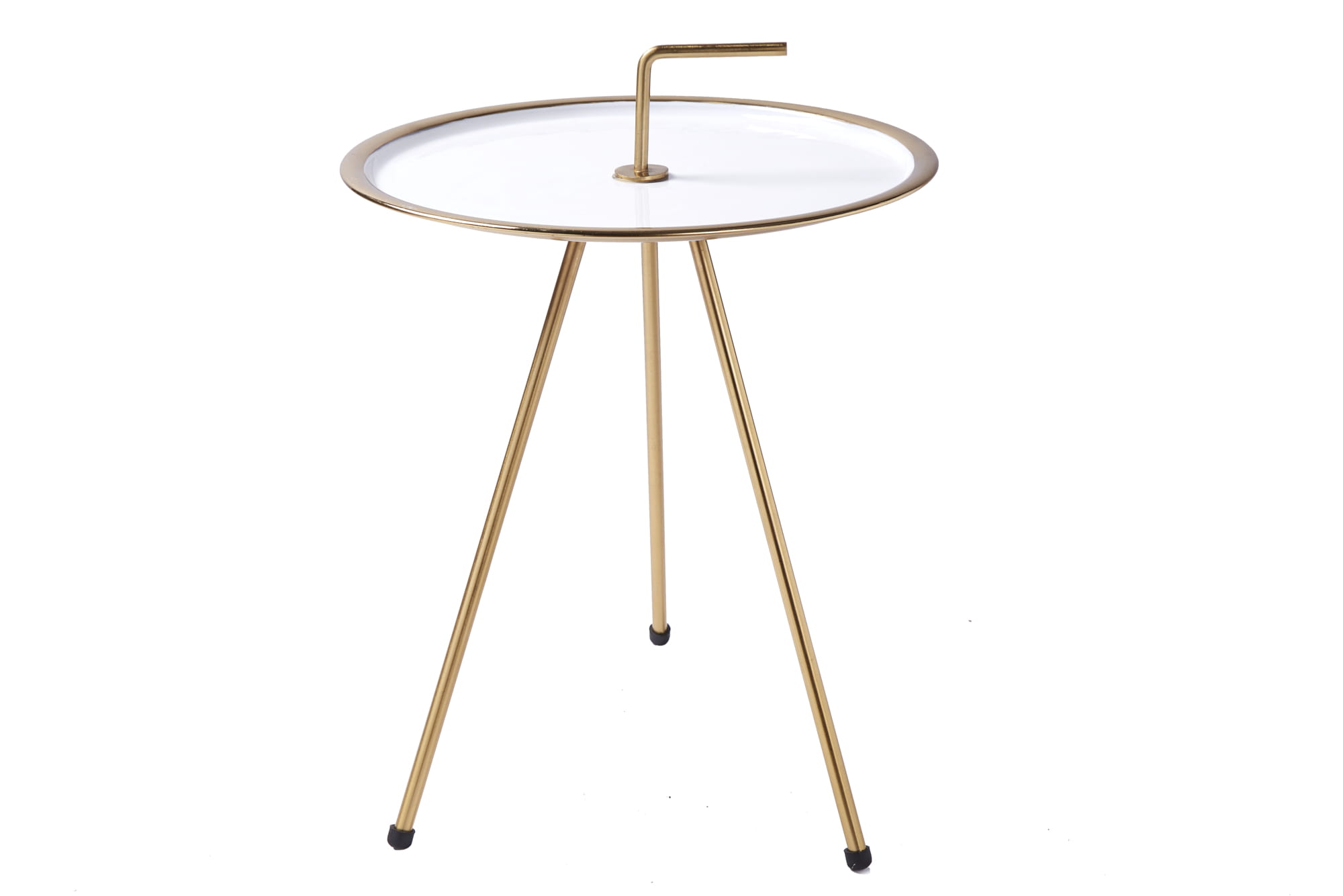 Stolik kawowy Cloe 36 cm biało-złoty - tytuł obrazka Stolik kawowy Cloe 36 cm biało-złoty