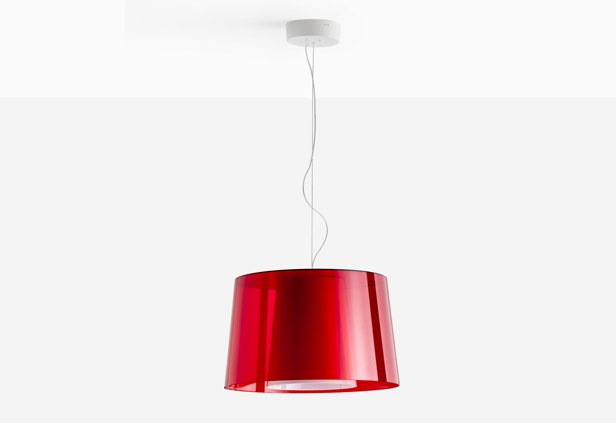 Lampa L001S/BA Transparentny czerwony
