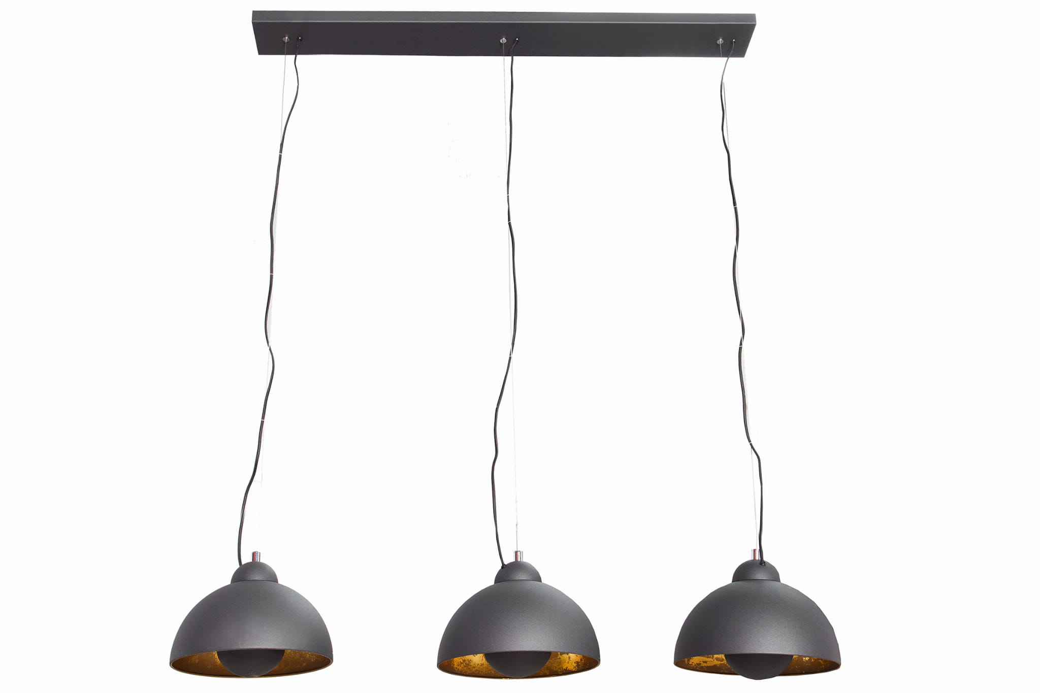 Lampa wisząca Cama 3 czarno-złota - tytuł obrazka Lampa wisząca Cama 3 czarno-złota
