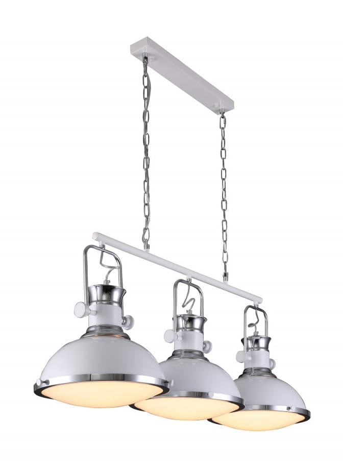 Lampa Sufitowa, Wisząca Batumi III Biała 125x35x58cm - tytuł obrazka Lampa Sufitowa, Wisząca Batumi III Biała 125x35x58cm