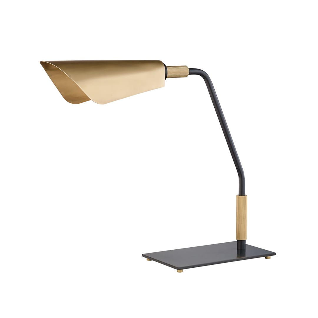 Lampa Biurkowa Bowery Postarzany Mosiądz, Stal 53x43cm