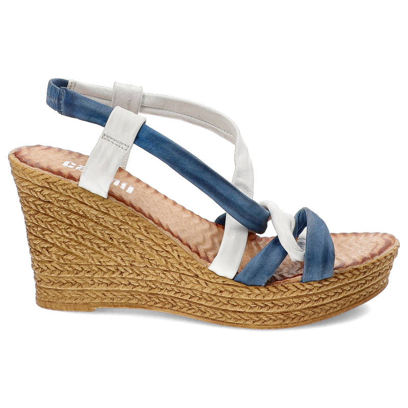 Sandały Białe Sandały Carinii Wygodne Skórzane Buty