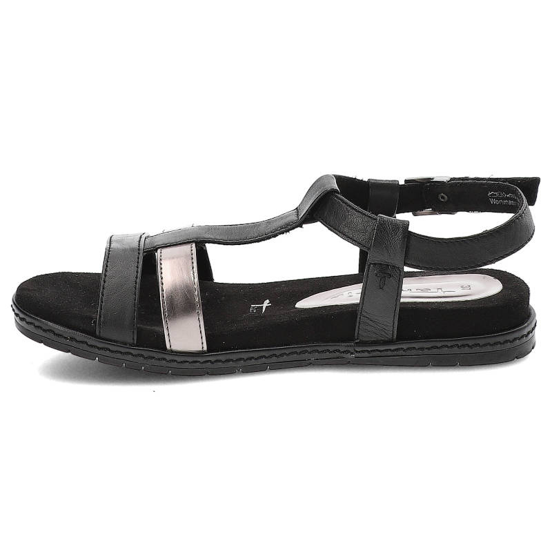 Sandały Czarne Sandały Tamaris Płaskie Buty Na Lato 2