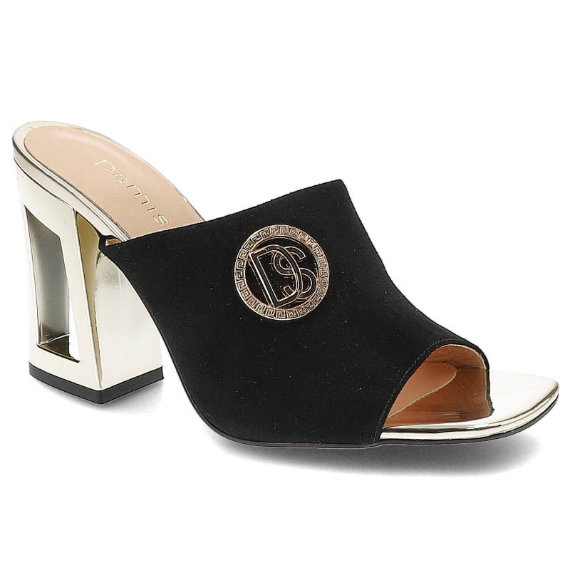 Czarne Klapki Damiss Eleganckie Buty Damskie rozmiar 37