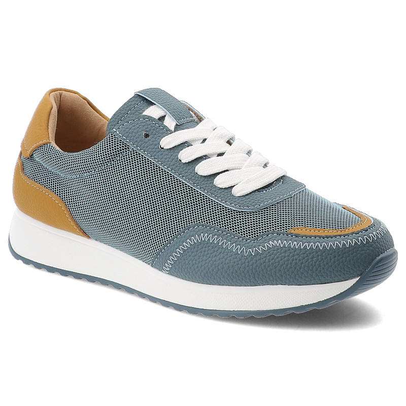 Niebieskie Sneakersy S.Barski Wygodne Obuwie Damskie