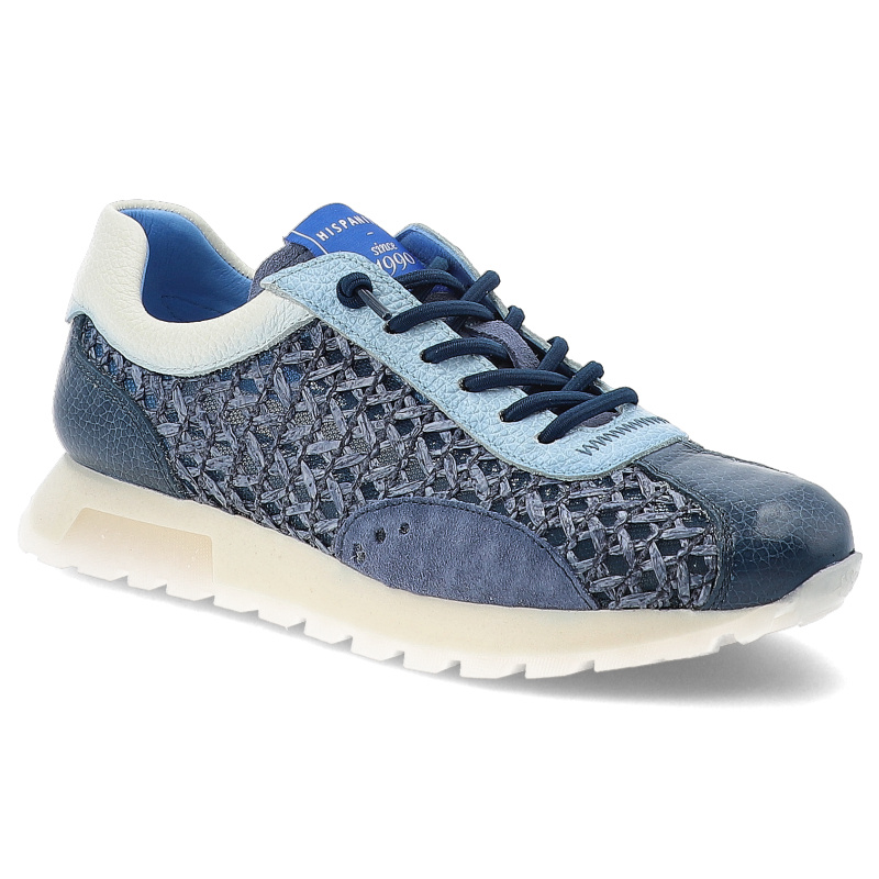Sneakersy damskie Hispanitas, ze skóry naturalnej z tekstylnymi wstawkami sportowy fason ze sznurowaniem lekka podeszwa,...