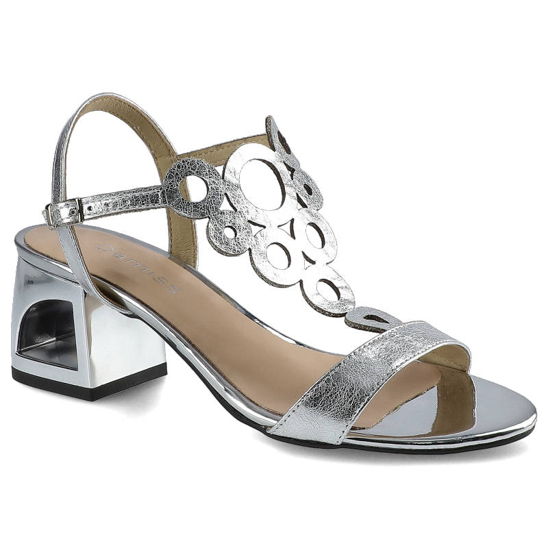 Srebrne Sandały Damiss Damskie Eleganckie Buty rozmiar 38