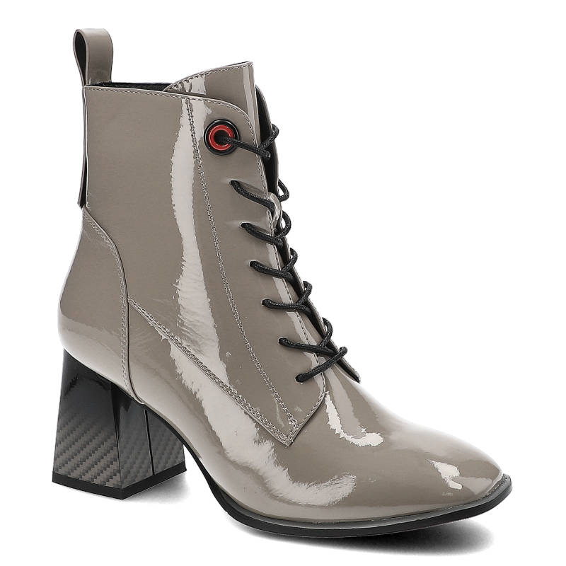 Szare Botki S.Barski Eleganckie Buty Na Obcasie rozmiar 36