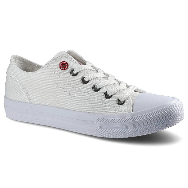 Trampki damskie Cross Jeans, sznurowany fason niska cholewka cholewka z wytrzymałego materiału tekstylnego klasyczny gum...