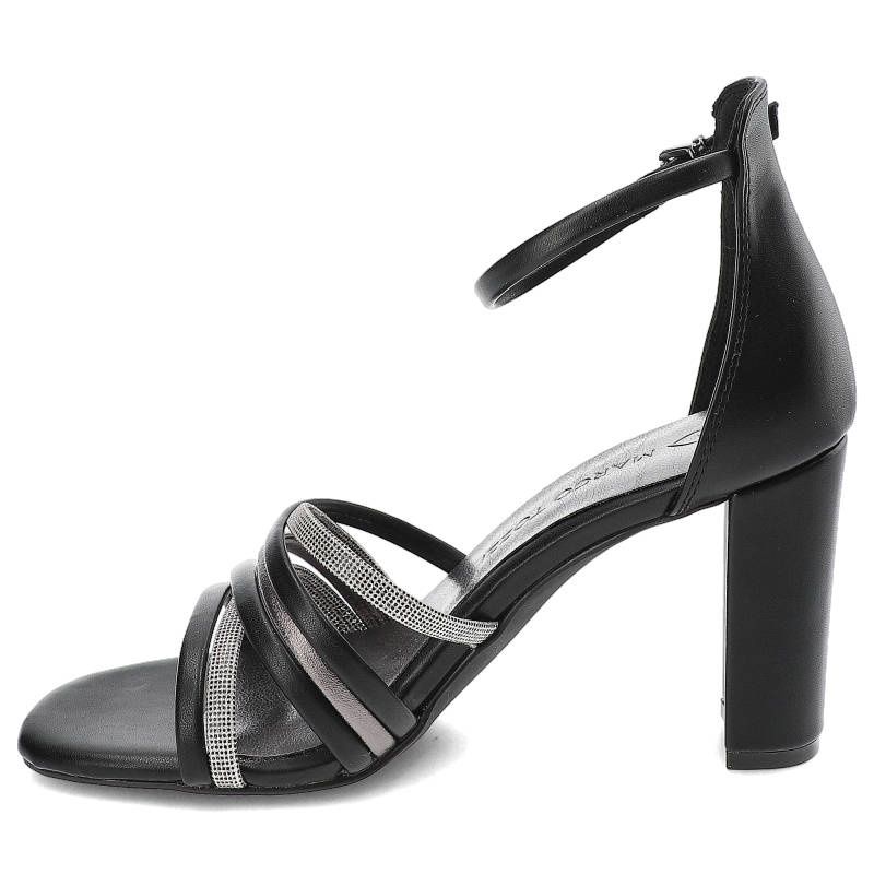 Sandały Czarne Sandały Marco Tozzi Eleganckie Buty Na Obcasie 2