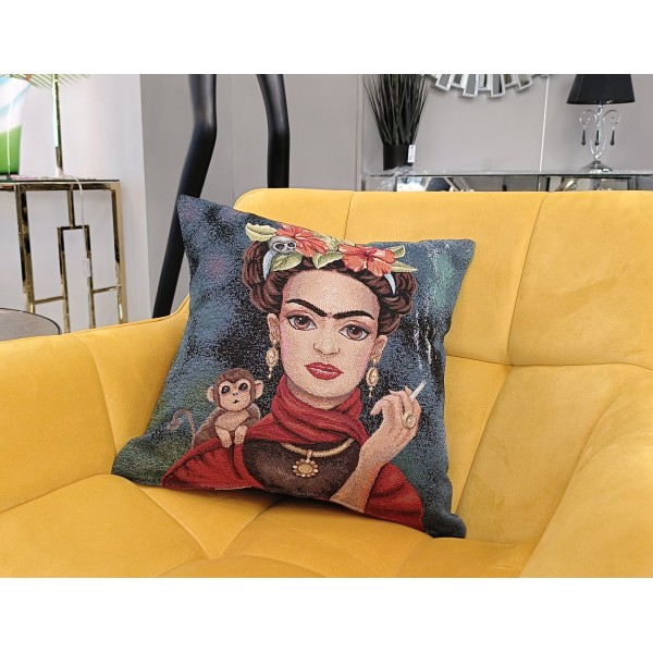 Poszewka dekoracyjna 45x45 cm Frida Kahlo 3 Gobelinowa Premium