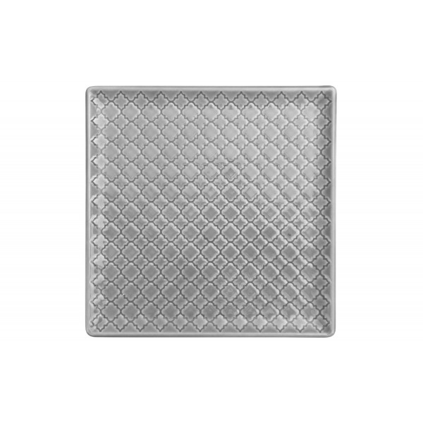 Talerz płytki kwadratowy 20 5cm Marrakesz szary K1