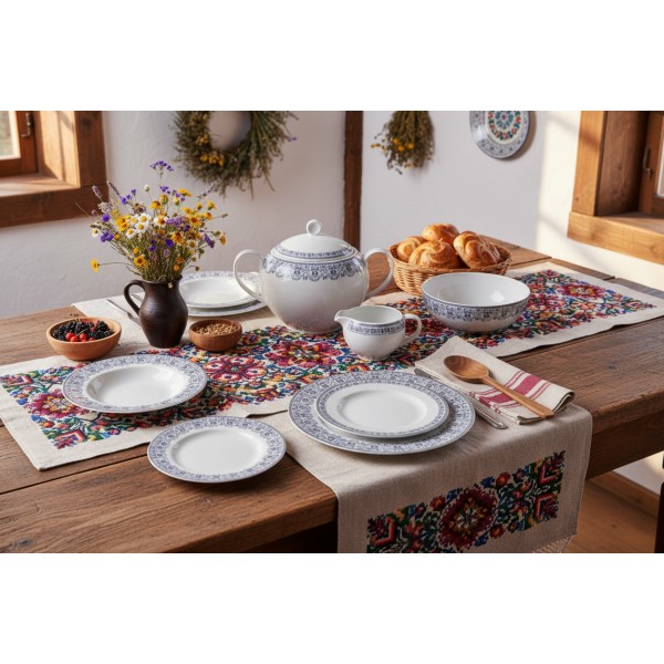 Serwis Obiadowy Dla 12 Osób 42 El. Kobalt WA-160