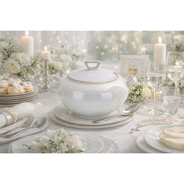 Waza 3 L Bella biała złota elegancka luksusowa