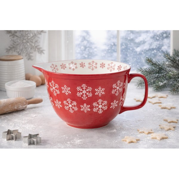 Miska do miskowania 4 L z rączką Śnieżynka