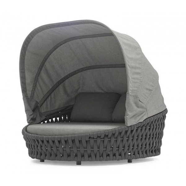 Łóżko ogrodowe z baldachimem HUG antracyt