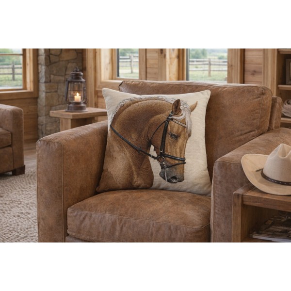 Poszewka dekoracyjna 45x45 cm Koń Gobelinowa Premium