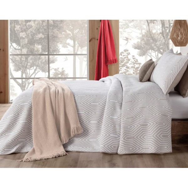 Komplet narzuta 235x270 cm + 2 poszewki Maltes beż 900/07