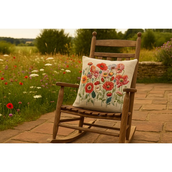 Poszewka dekoracyjna 45x45 cm Maki