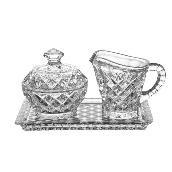 Kryształowy komplet na tacy Bohemia