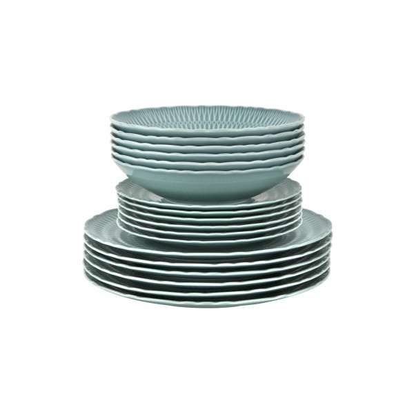 Komplet talerzy 6/18 Sofia Zielona