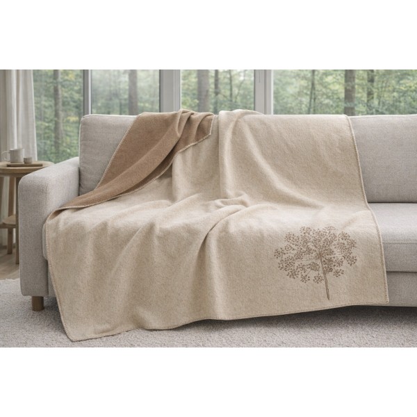 Koc bawełniany 150x200 cm JADE 38178050 ecru