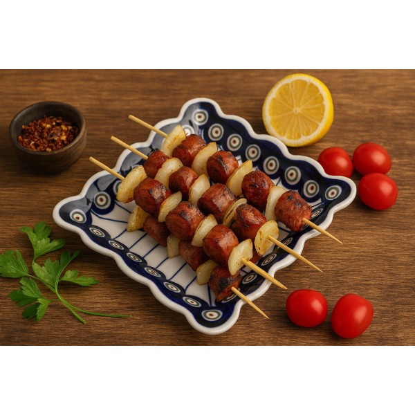 Talerz deserowy 16 5x16 5 cm Bolesławiec Kropki 8