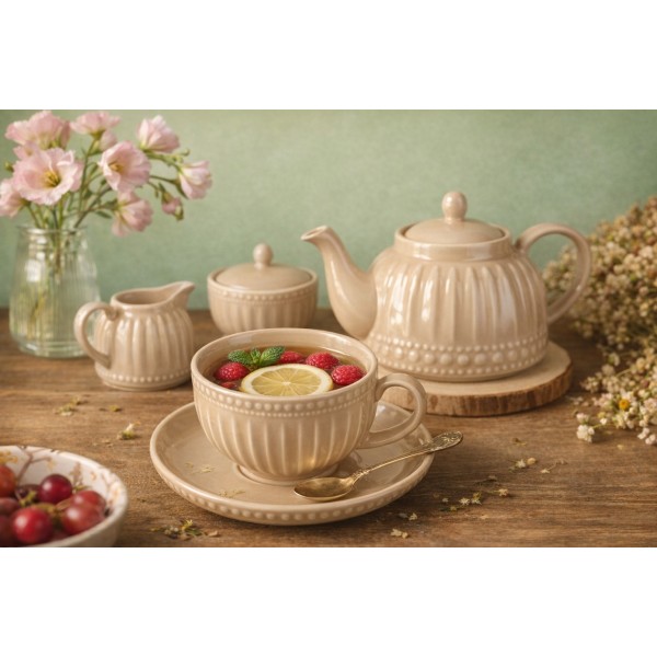 Filiżanka 250 ml ze spodkiem MOSAIQUE BEIGE