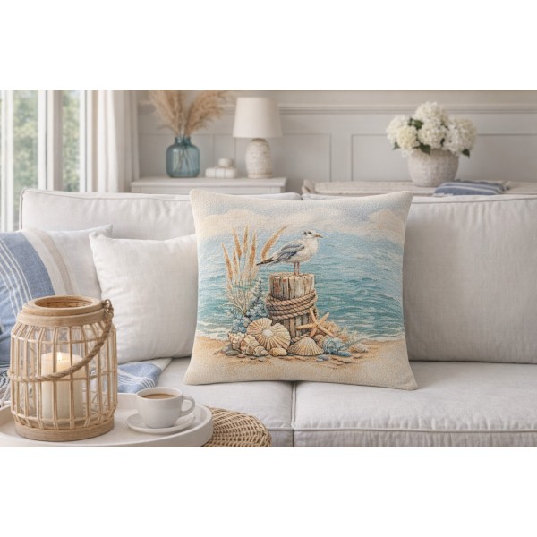 Poszewka dekoracyjna 45x45 cm Mewa Gobelinowa Premium