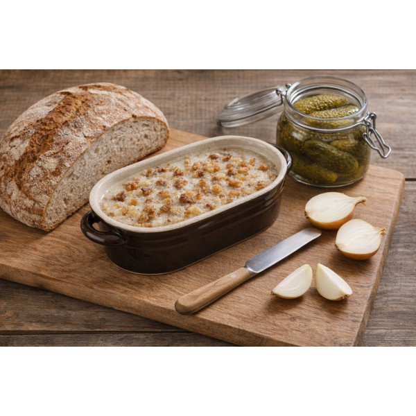 Garnek na smalec kamionka owalny