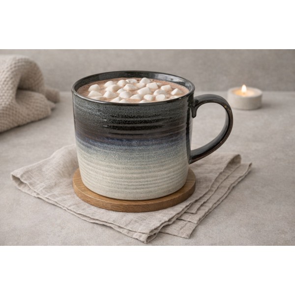 Duży Kubek ceramiczny 1 L Ombres Blue