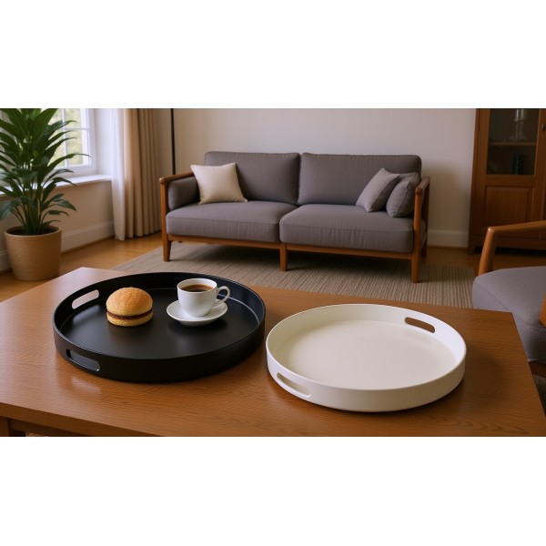 Taca okrągła z uchwytami 33 cm mix