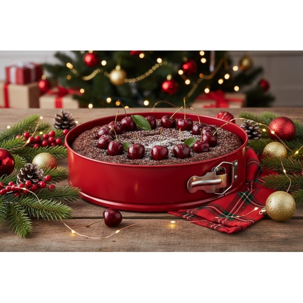 Tortownica 26 cm Noel czerwona