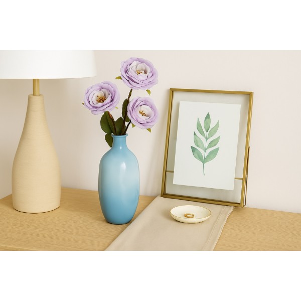 Wazon szklany 31 cm niebieski 5463c San Miguel