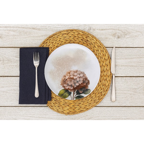 Talerz płytki obiadowy 28 5 cm Hortensja Red 644KJ/9202A