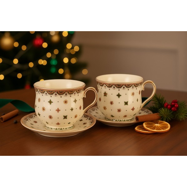 Komplet 2 filiżanek 260 ml + spodki Casablanca