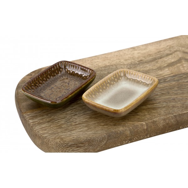 Miska prostokątna ceramiczna 8 cm Ombres Insta mix kolorów