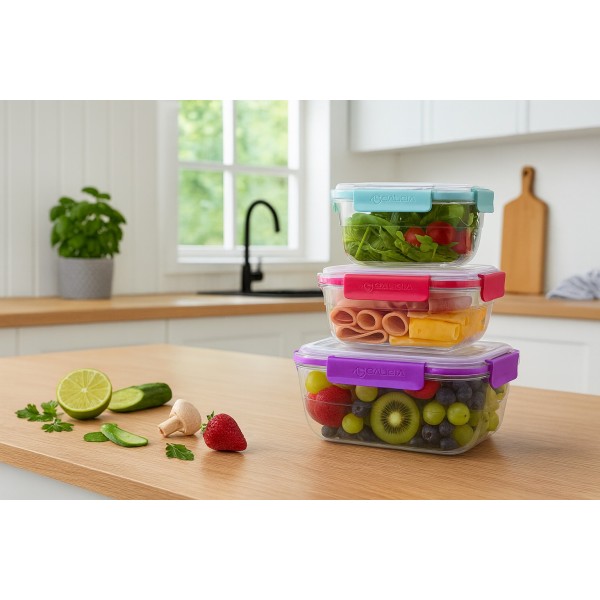 Komplet pojemników prostokątnych VIVO 3 sztuki