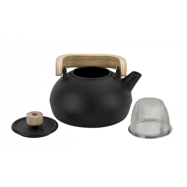 Żeliwny czajnik 1 1 L z sitkiem SakuraTea czarny