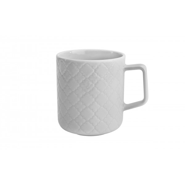 Kubek porcelanowy 400 ml Marrakesz Biały